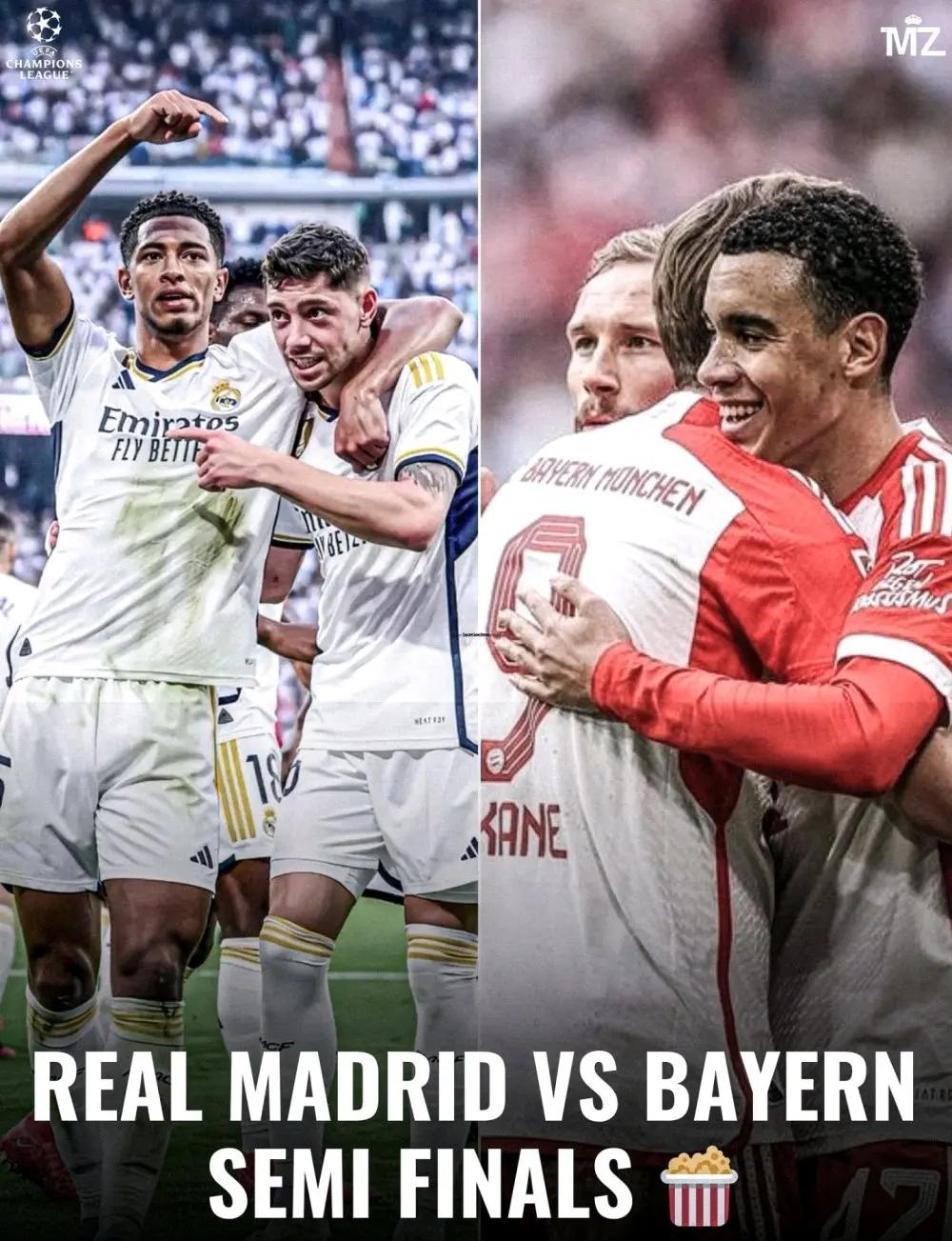 皇马逆转拜仁，晋级欧冠四强